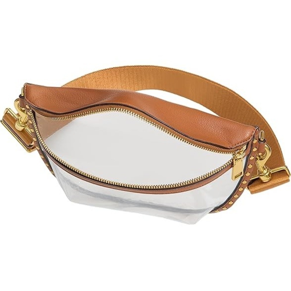 Darren Clear Crescent Crossbody Bag, Stadium Approved Transparent Sling Purse... - Picture 2 of 6